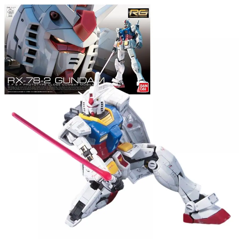 

Аниме периферийные устройства Bandai RG 1/144 RX-78-2 Gundam Сборная модель сборная фигурка Gunpla орнамент строительные игрушки подарки