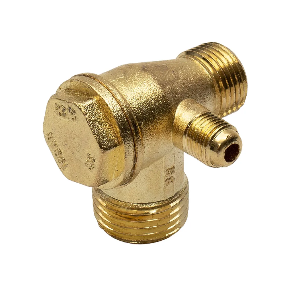 

3 Port Check Valve Brass Male Thread Check Valve Connector Tool For Air Compressor 20*16*10 Connector Joint Adapter