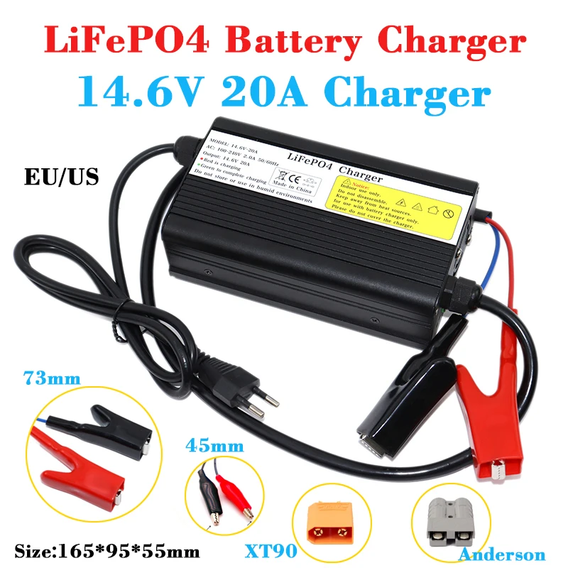 

Умное зарядное устройство Lifepo4, 14,6 в, 20 А, 100-240 В, 10000 в, 20 А, зарядное устройство для аккумуляторов 12,8 В, 50 А, а, а, комплект батарей с вентиляторо...