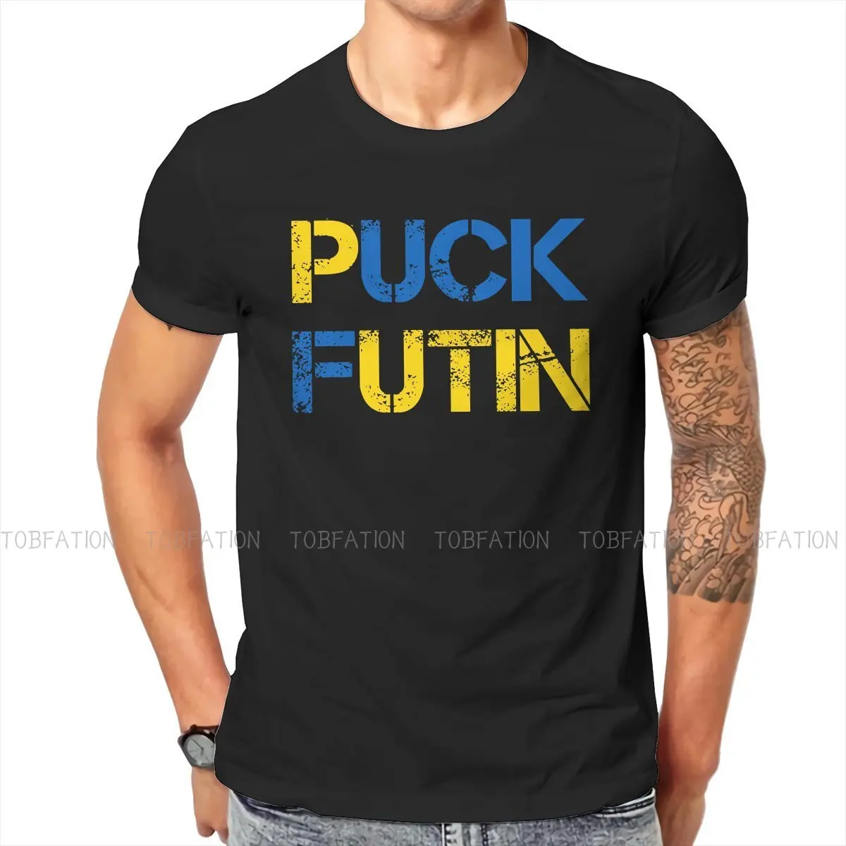 

Puck O Neck TShirt No War Peace And Love Pure Cotton Original T Shirt Man's Tops
