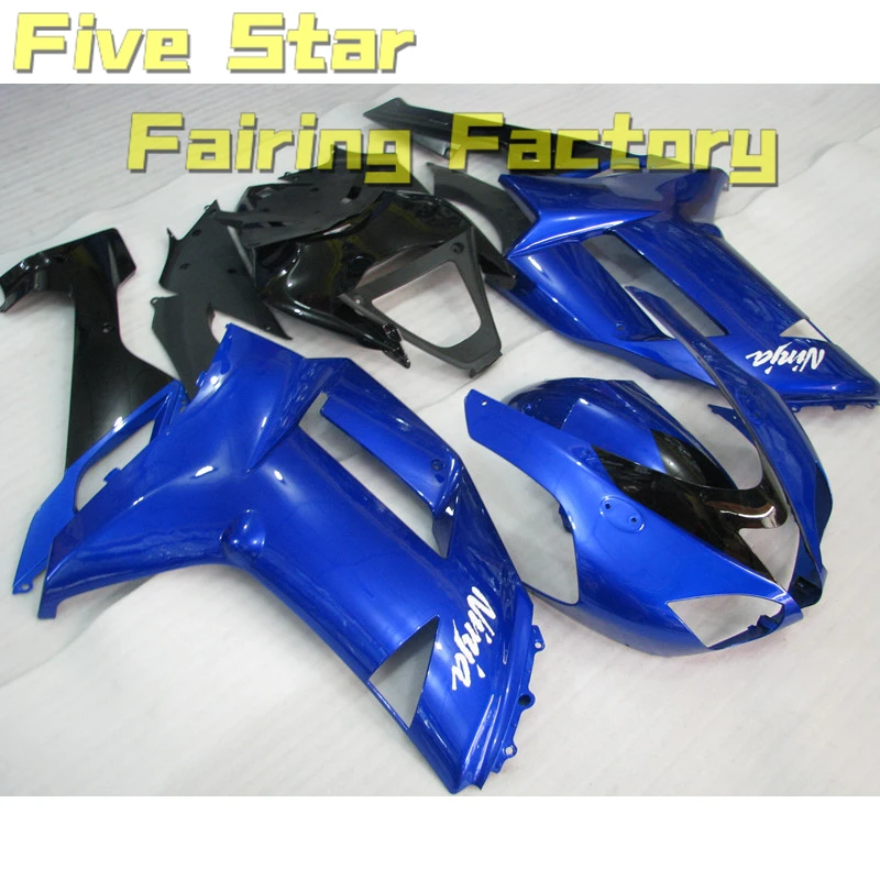 

Комплект обтекателей для мотоцикла Kawasaki Ninja ZX6R 636 2007 2008 ZX 6R литьевая форма для кузова Высококачественная оболочка синяя черная крышка