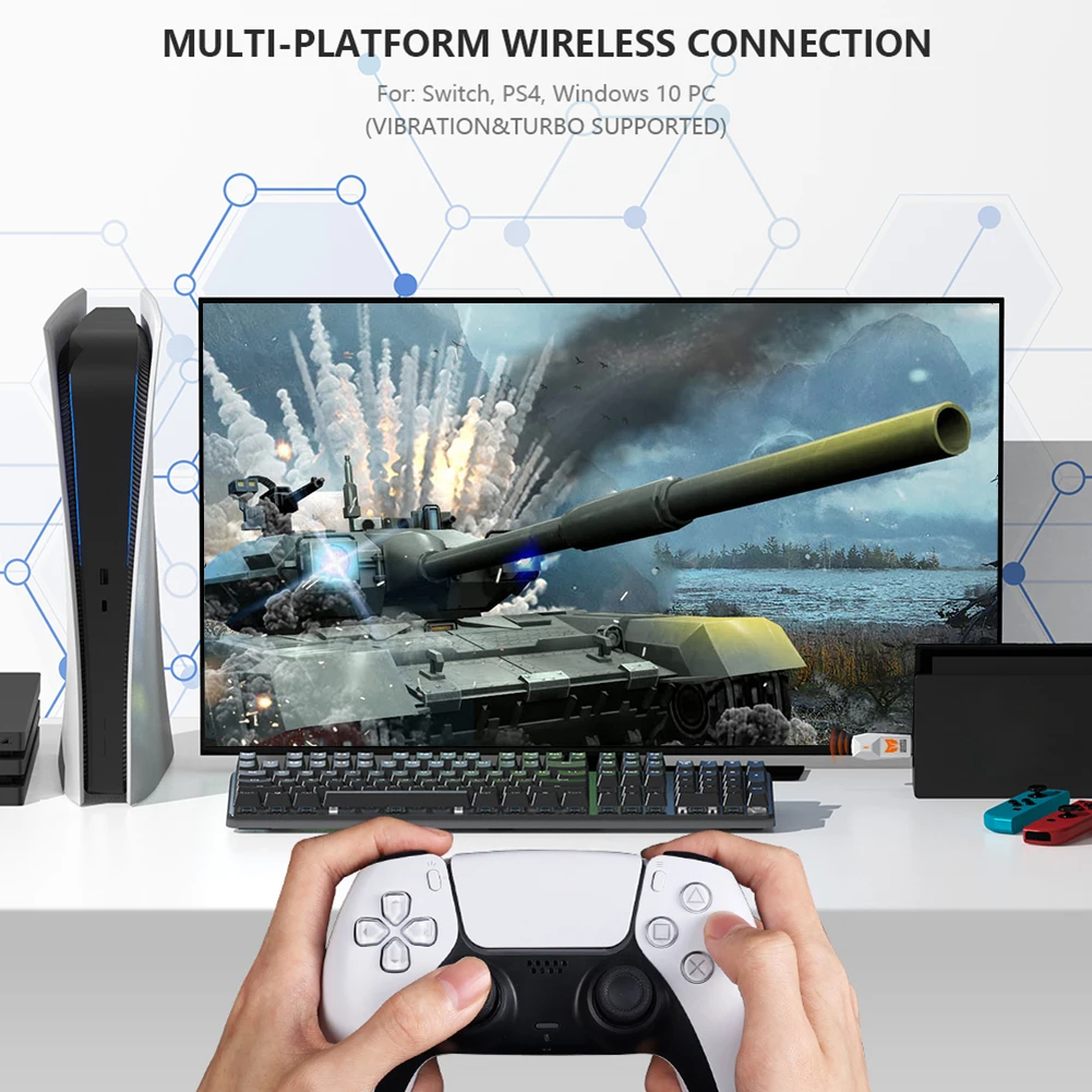 Беспроводной USB Bluetooth-адаптер для BIGBIG WON R100 PRO совместимый с Windows Switch PS4/PS5