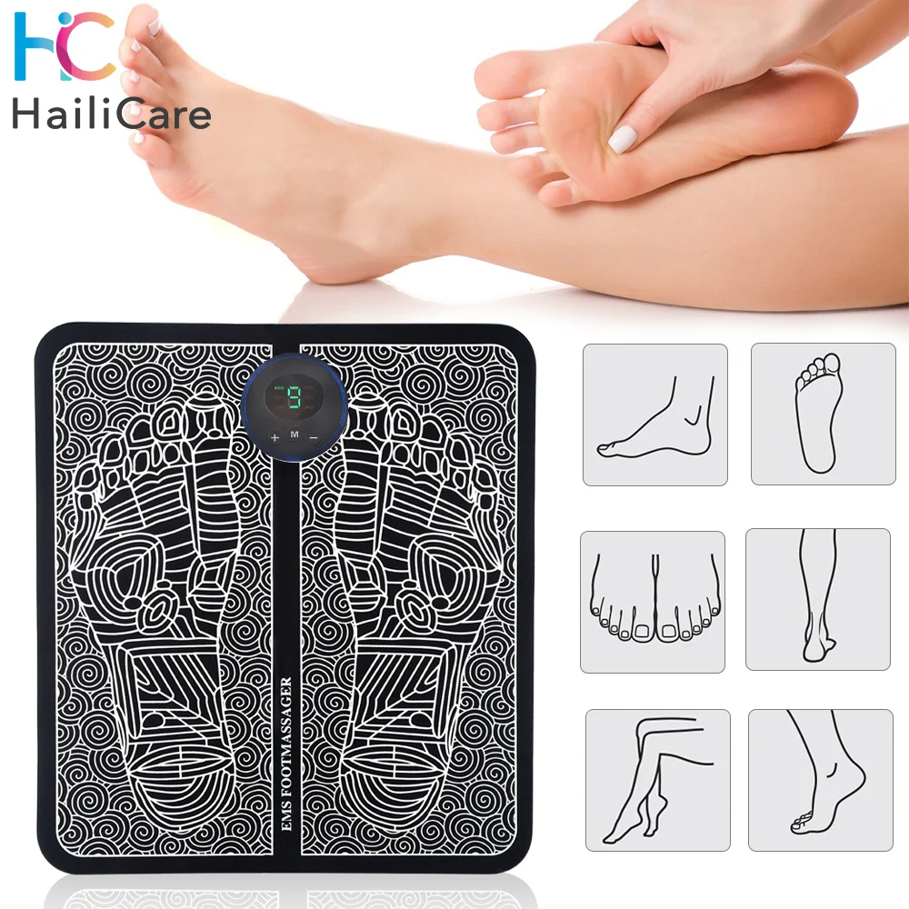 

Electric EMS Foot Massager Mat Feet Muscle Stimulator Foot Massage Pad Improve Blood Circulation Relieve Ache Pain Health Care