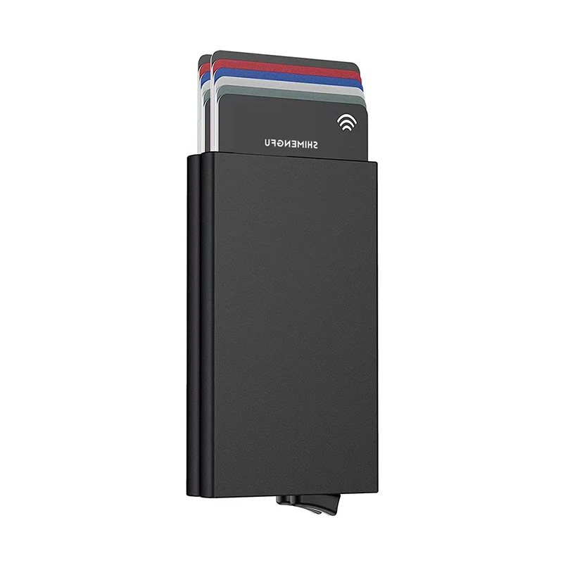 Держатель для кредитных карт Rfid металлический тонкий умный кошелек мужские