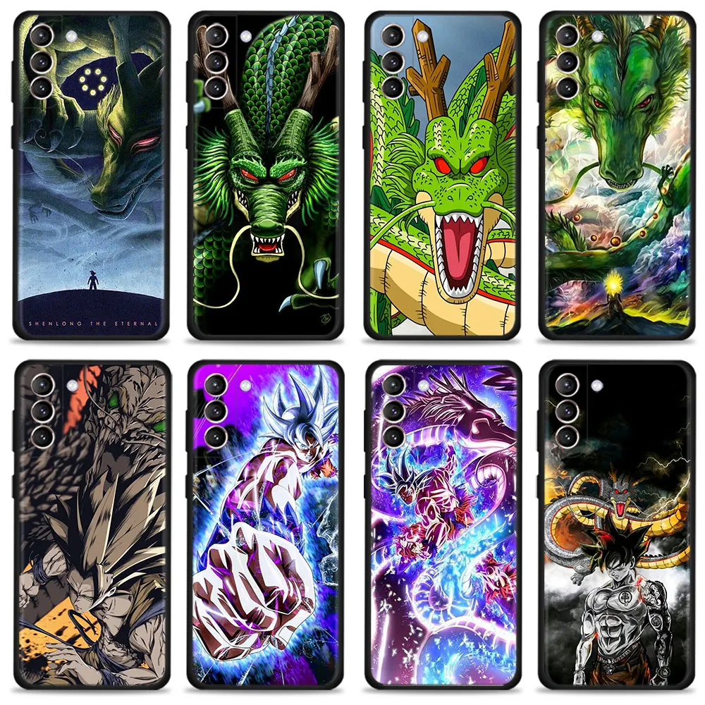 

Cellphone Official Phone Coque For Samsung S8 S10e S10 S21 Plus S7 S22 Ultra 5G S20 FE 2022 S9 Dragon Ball Shenron Son Goku