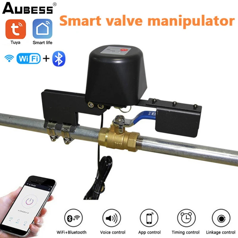 

Клапан запорный газовый умный, Wi-Fi, с пультом ДУ