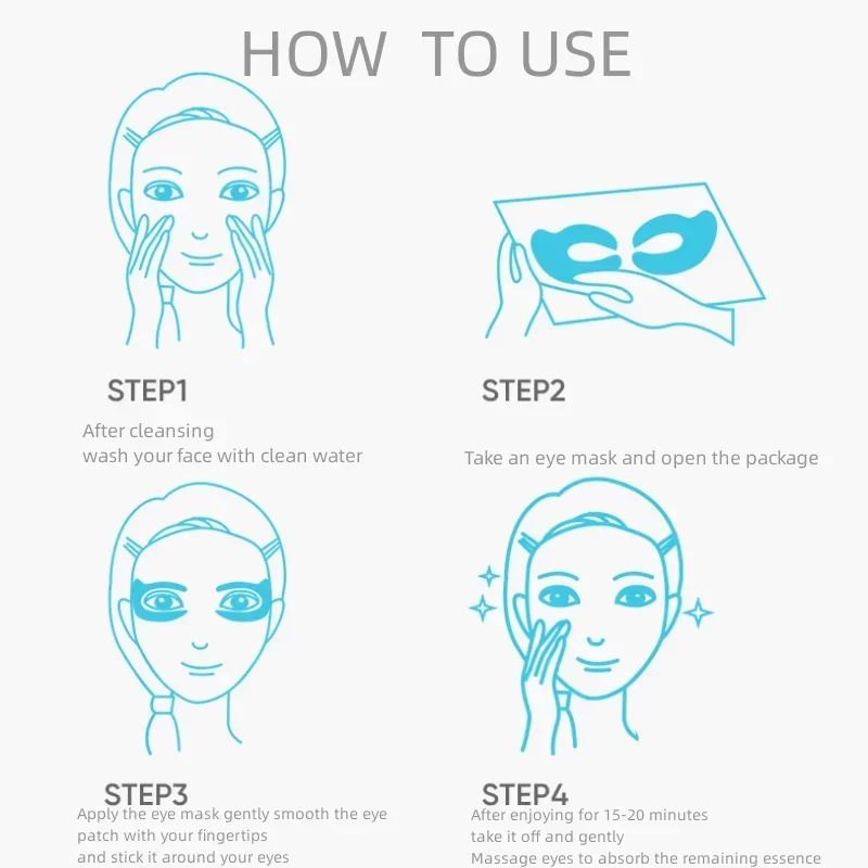 Коллагеновая маска для кожи вокруг глаз средство удаления морщин нашивки в виде