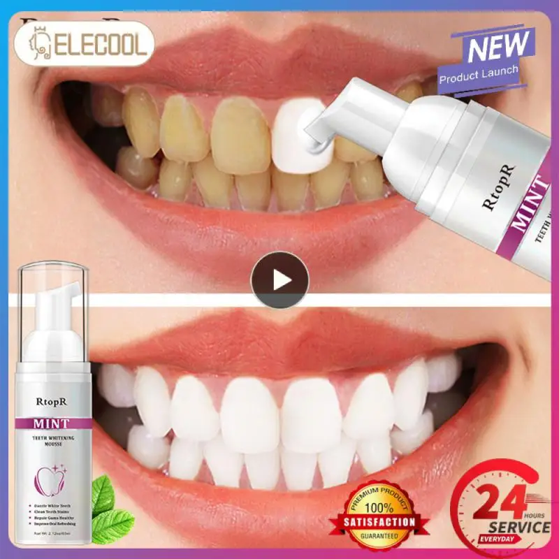

1~10PCS Teeth Cleansing Whitening Mousse Whitening Teeth Remove Tooth Stains Clean Mouth Fresh Breath Mint Foam Portable