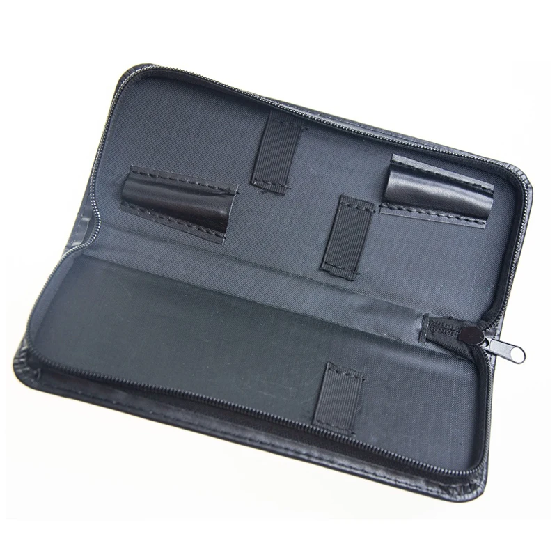 

New Scissors Zipper Bag Hairstyling Case PU Leather Haircut Storage Barber Pouch Kit Black Hairdressing Scissors Tool Case