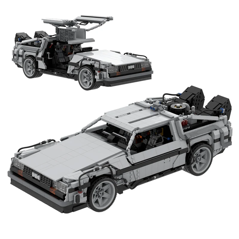 

Конструктор MOC возвращается в Фьючерс, машина для строительства автомобиля, машина для времени для Delorean, автомобили, кирпичи, модель автомоб...