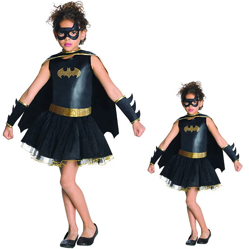 

2021 одежда для косплея маленькой черной девочки летучая мышь детские фантазийные нарядные платья для детей Карнавальный костюм для Хэллоуи...