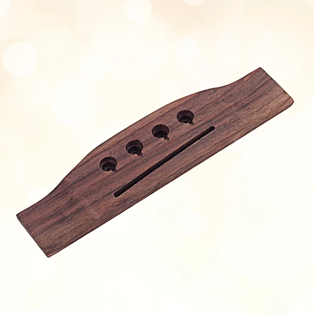 

4 Strings Rosewood Saddle Thru Slotted Guitar Bridge for Folk Acoustic Bass Replacement Parts GO301