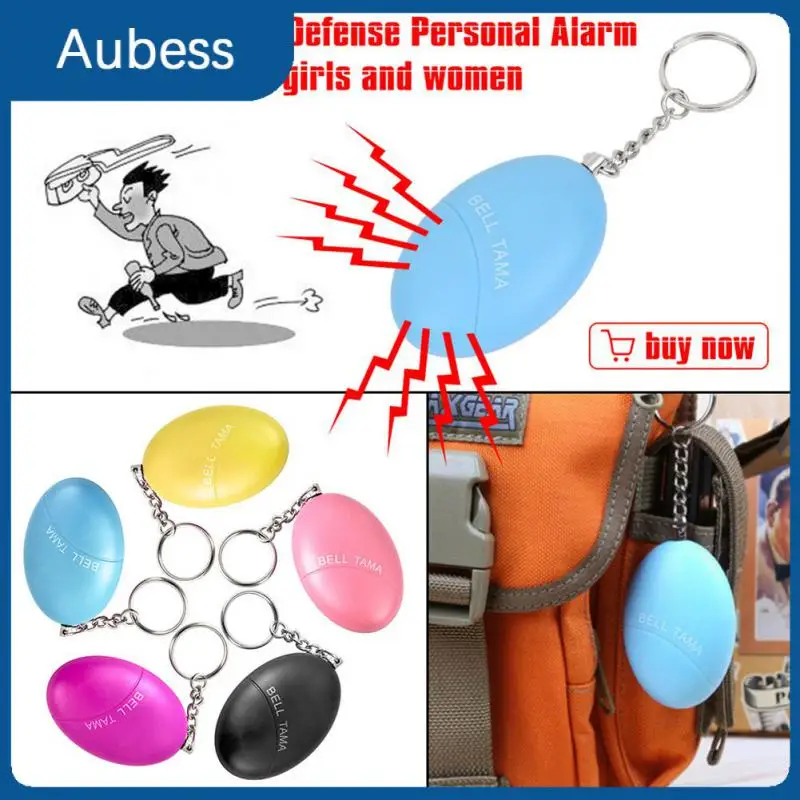 

Self Defense Alarm 120dB Egg Shape Security Protect Alert Personal Safety Scream Loud Keychain Emergency Alarm For Child Elder