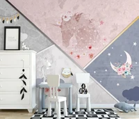 custom nordic abstract geometric starry sky art mural wallpaper for childrens room wall papers home decor 3d wall decorations