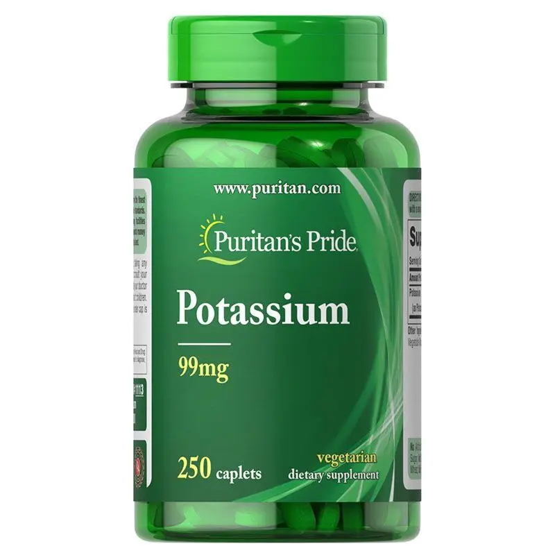 

Potassium Tablets Supplement Potassium To Eliminate Edema And Maintain Acid-Base Balance In The Body 99mg*250caplet