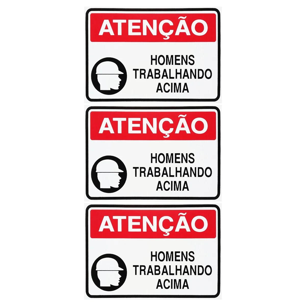 

Combo 3 Signs Attention Attention Men Working Above 30x20 Access-S-226/1 F9e