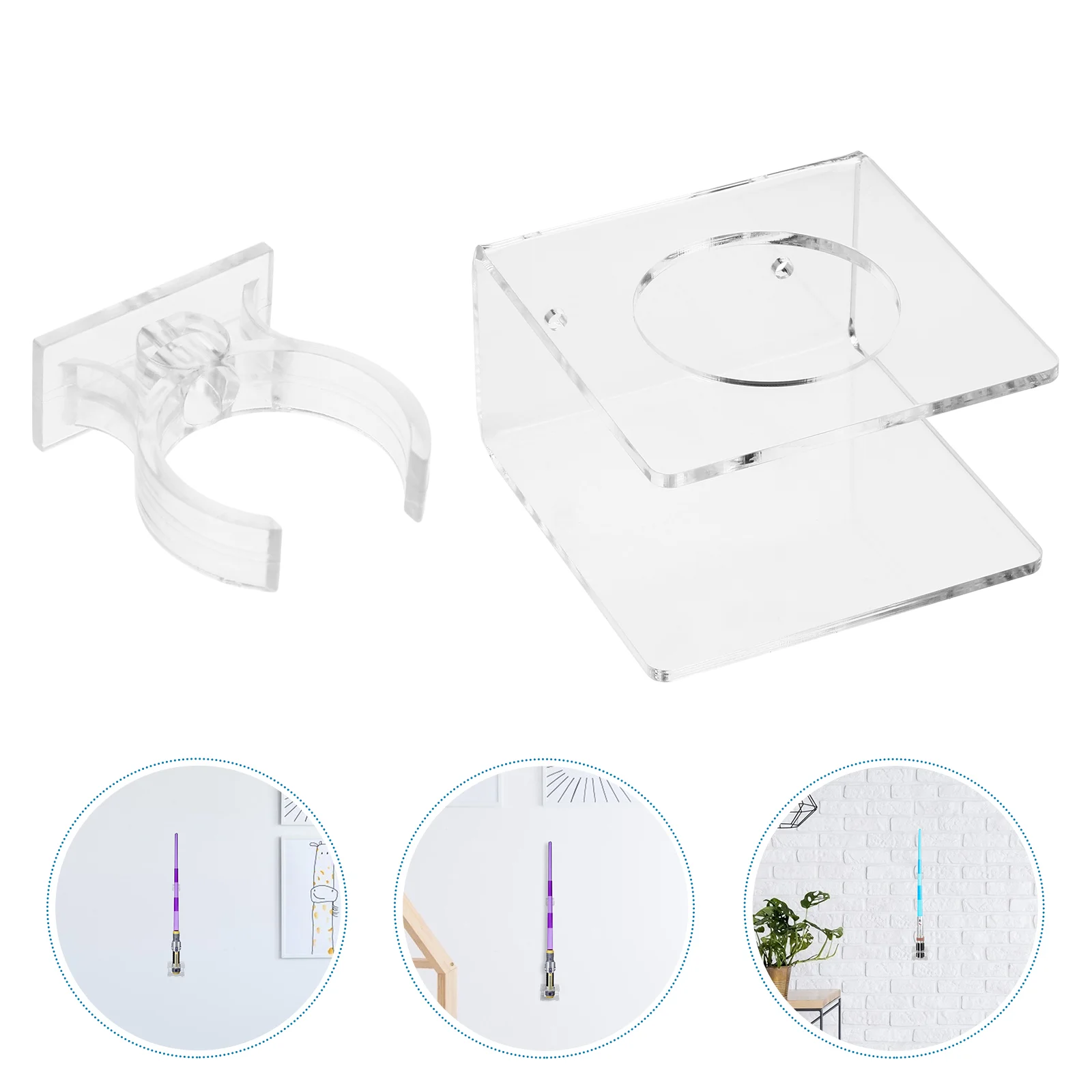 

Wall Holder Display Rack Sword Stand Mount Lightsabers Bracket Vertical Storage Clear Swordswand Shelf Katana Hanger Stick