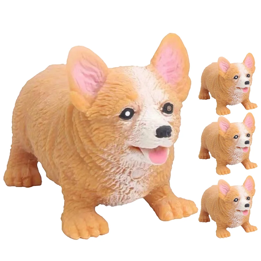 

Toys Kids Dog Shape Decompression Stretchy Sensory Ball Tpr Animals