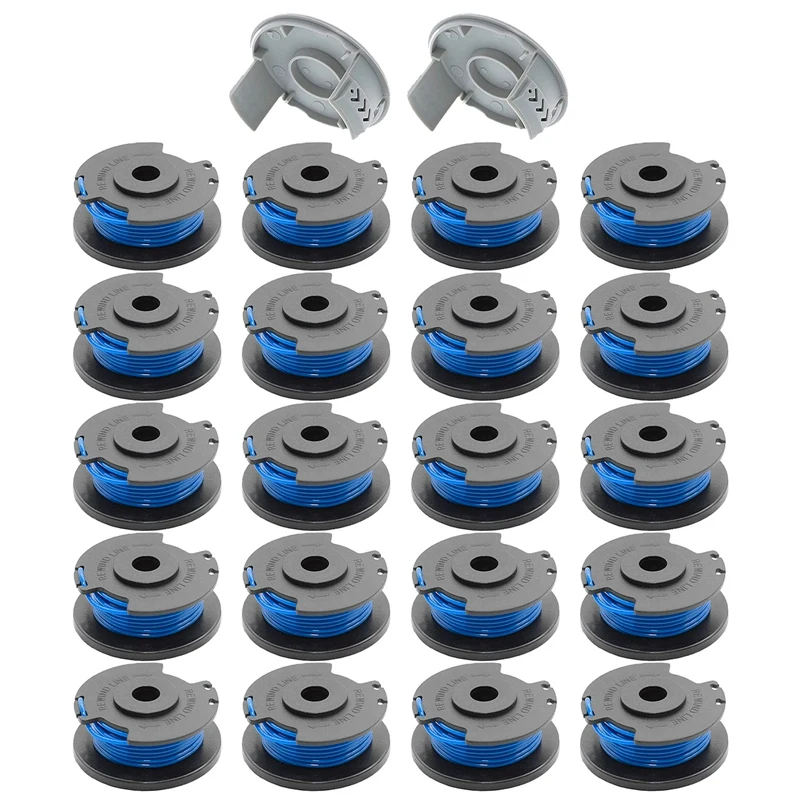 

Autofeed String Trimmer Replacement Spool Line For Ryobi One+ AC14RL3A 18V 24V 40V Cordless Trimmers (20 Spool +2 Cap)