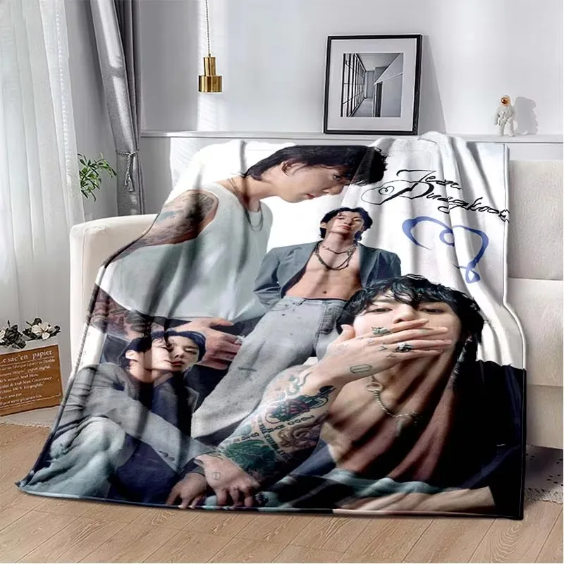 3D модное одеяло KPOP idol J-Jung Kook с принтом для гостиной спальни дивана офиса