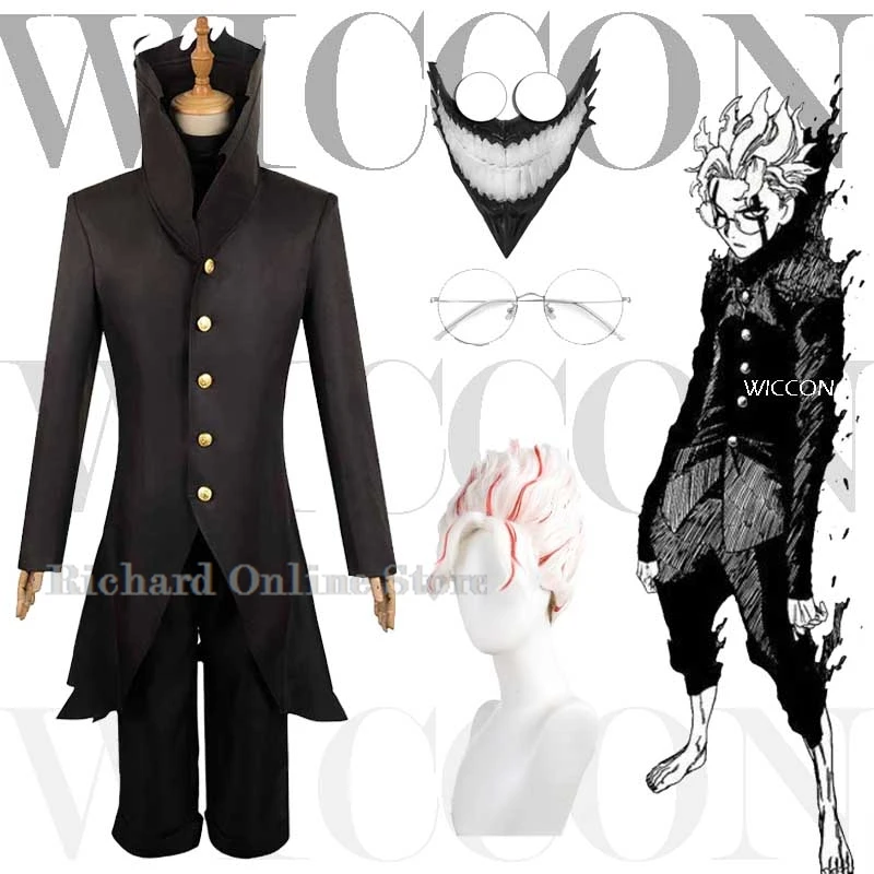 Кен Такакура Окарон Дадан Косплей Костюм Парик Turbo Granny Mode Тренч с высоким воротом