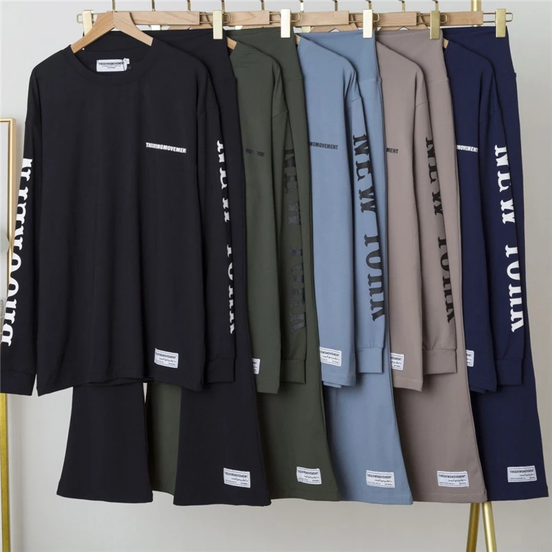 

Thegivingmotion Tgm для женщин Повседневная хлопковая толстовка брюки свободного кроя и удобная спортивная одежда с длинным рукавом костюм комплект из двух частей для мужчин