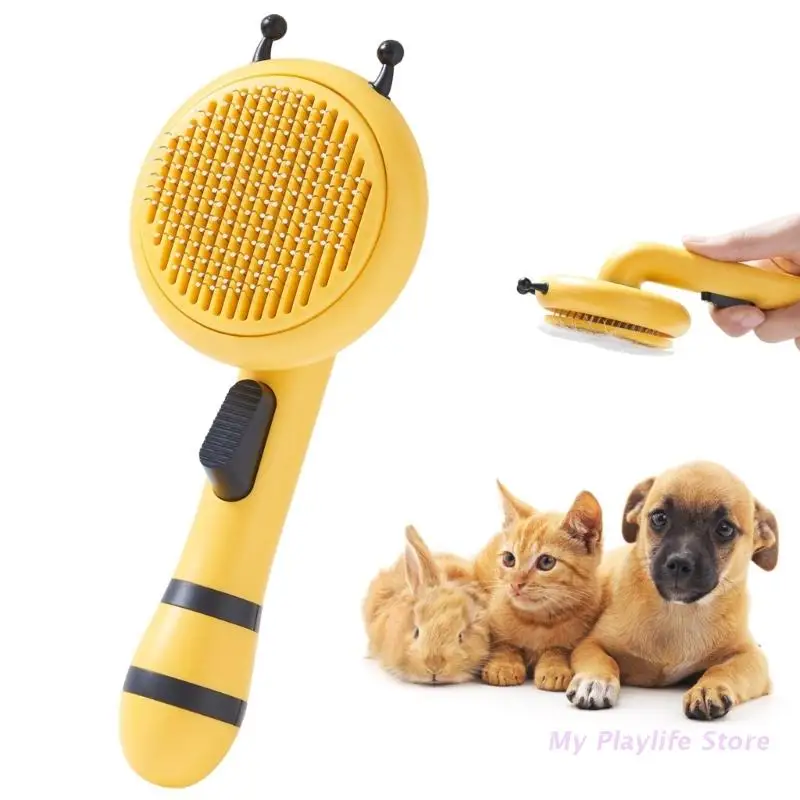 

2Pcs Dog Grooming Combs Pet Brushes Self Cleaning Slicker Brushes for Pet Cat Doggy Small Animals Fur Remove Comb