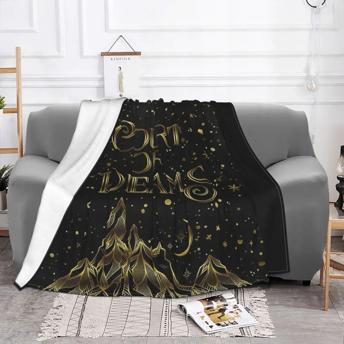 

A Court of Wings and Ruin, The Night Court Throw Blanket,Flannel Throw Decorative Soft Cover All Season Lightweight Bed Blanket