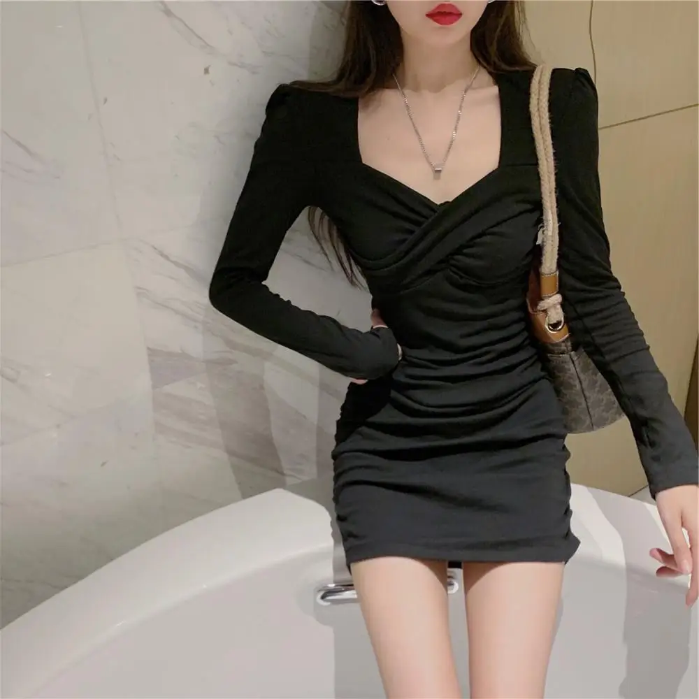

2023 Knitting Sexy Bandage Fashion High-end Sweet Women's Wear Spring New Print Suspender Skirt Wave Point Hollow Out Dress