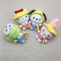 sanrio kuromi dolls kawaii 12cm hello kt key chains cinnamoroll wedding doll small melody decorative gifts for childrens