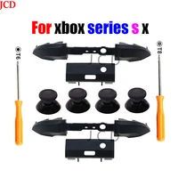 jcd 2set for microsoft xbox series x s controller rb lb bumper trigger buttons middle holder thumbstick replacement repair part