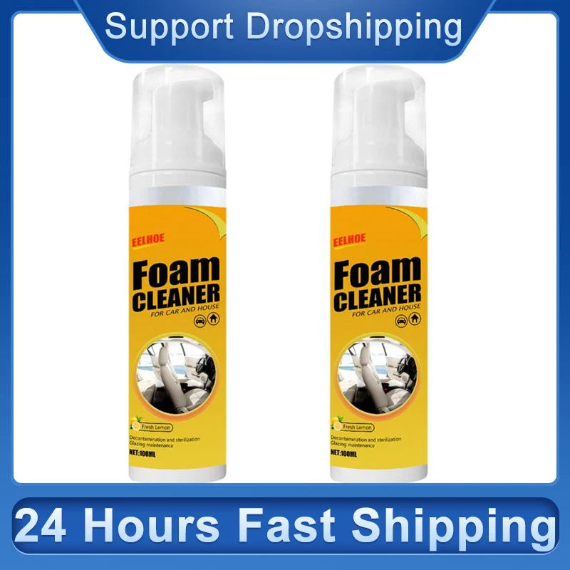 2pcs 100ML Multifunction Universal Car Interior Foam Cleaner