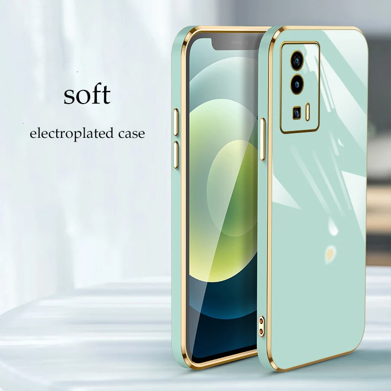 Luxury Electroplated Case For Xiaomi Poco F5 F2 Pro F4 F3 X4 GT C55 Gold Plated Quare Border Soft Silicone Funda Cover