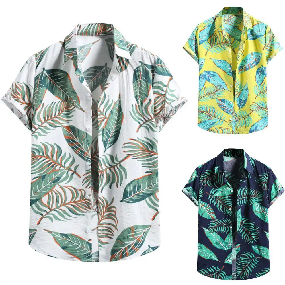 

Colorful Trendy Wear-resistant Summer Shirt Lightweight Men Top Shirt Breathable for Work