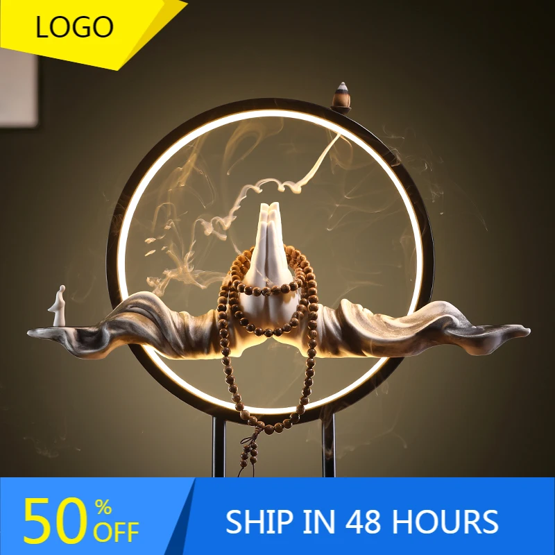 

Backflow Candlee Vessel Home Indoor Creative Zen Agarwood Individual Living Room Porch Shishaers Ceramic Porta Candleo Censer