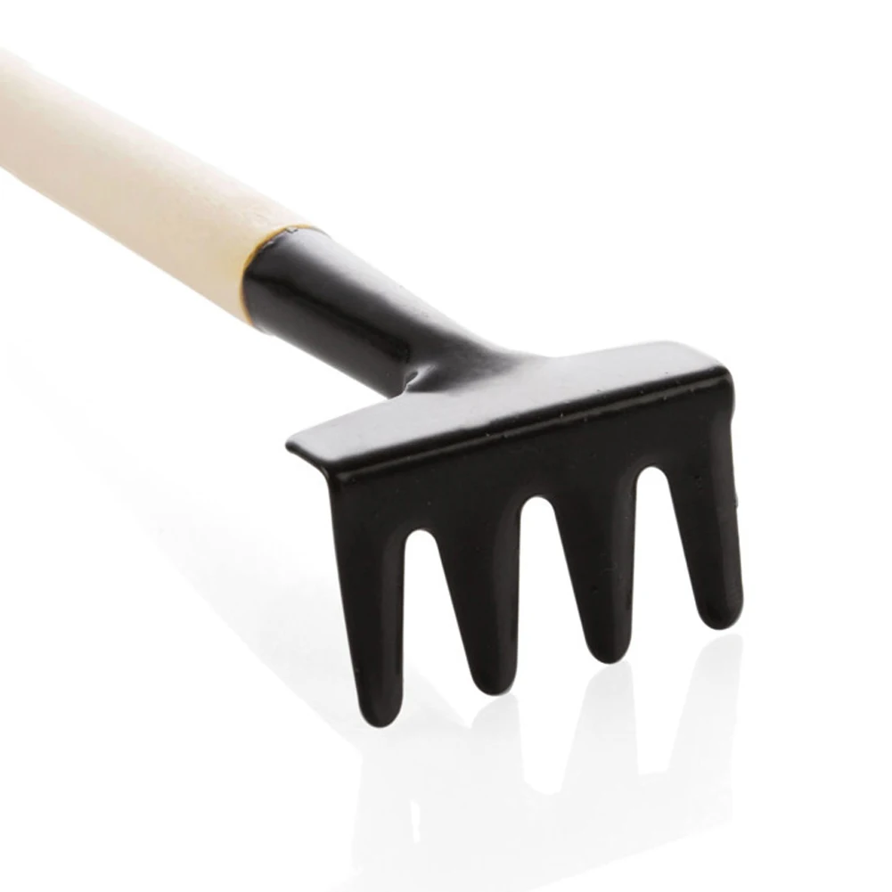 3 шт. мини садовая лопата грабли Erramientas бонсай набор инструментов деревянная