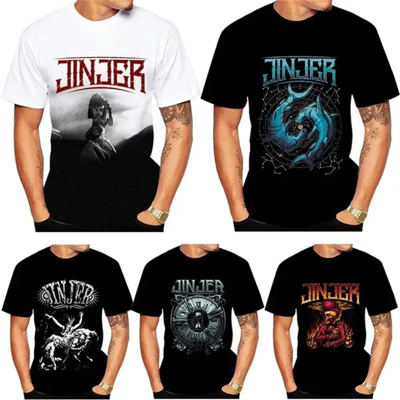 

Jinjer 3D Print Cool T Shirts Men'sWomen's Casual Short Sleeve T-shirt Street Hip Hop Rock Personality Tees Tops Popular Tshirt