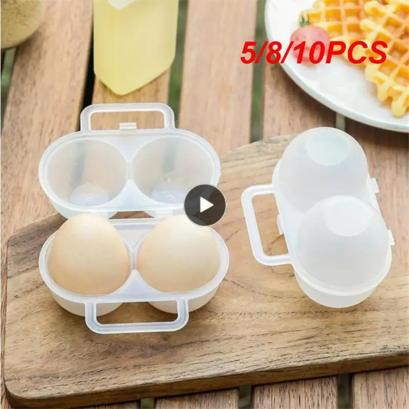 

5/8/10 шт., прозрачная мини-коробка с 2 ячейками