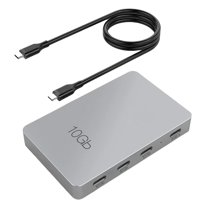 Высокоскоростной USB-разветвитель 7 в 1 Type-C Gen2 3 порта Тип C совместимый с Windows/Mac