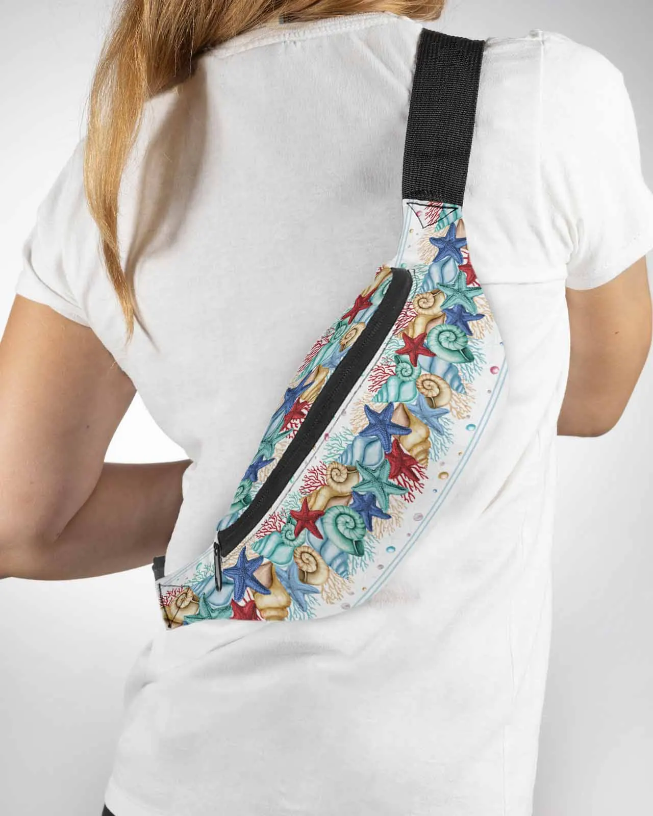 Летняя морская Акварельная Морская звезда ракушка коралловый Небесно-Голубой