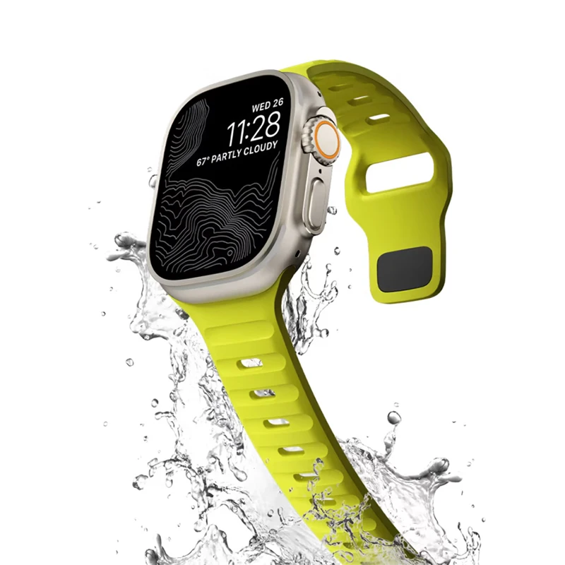 Silicone strap For Apple watch Band 49mm 44mm 40mm 45mm41mm 42mm Soft Rubber bracelet For iWatch series 8 Ultra 7 se 6 5 3 band