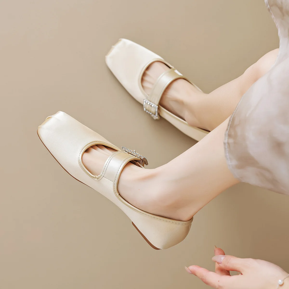 Туфли-лодочки женские демисезонные с квадратным носком 22-2024 см