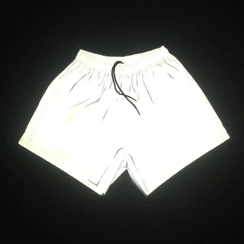 

Night jogging women reflective shorts drawstring hip hop streetwear harajuku womens fashion full reflect shorts clothing