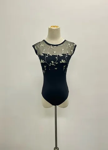 Балетные трико для взрослых с вышитым принтом, тренировочный балетный танцевальный купальник, женский комбинезон высокого качества для танцевальной команды, гимнастики