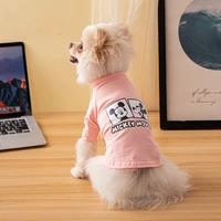 spring summer disney mickey minnie dog vest comfortable breathable dog shirt fashion cotton pet clothes puppy clothes