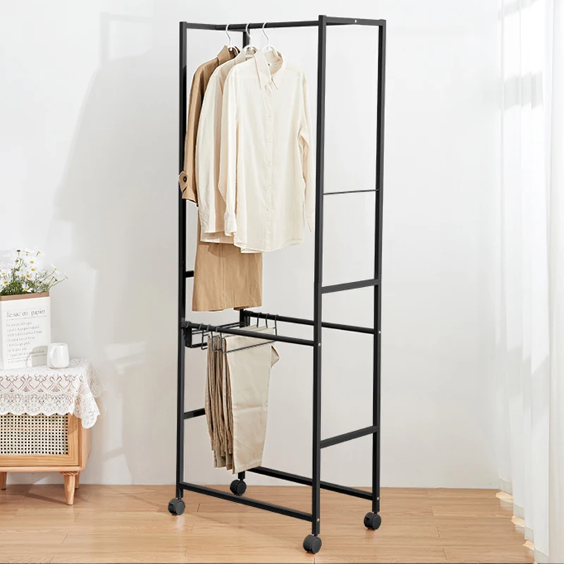 

Современная черная вешалка для пальто, портативная дизайнерская вешалка для одежды на колесах, Входное хранилище, многофункциональная меб...