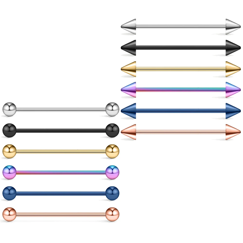 

Конусные шарики WKOUD Промышленная Штанга для пирсинга тела ювелирные изделия 35 мм 38 мм 40 мм