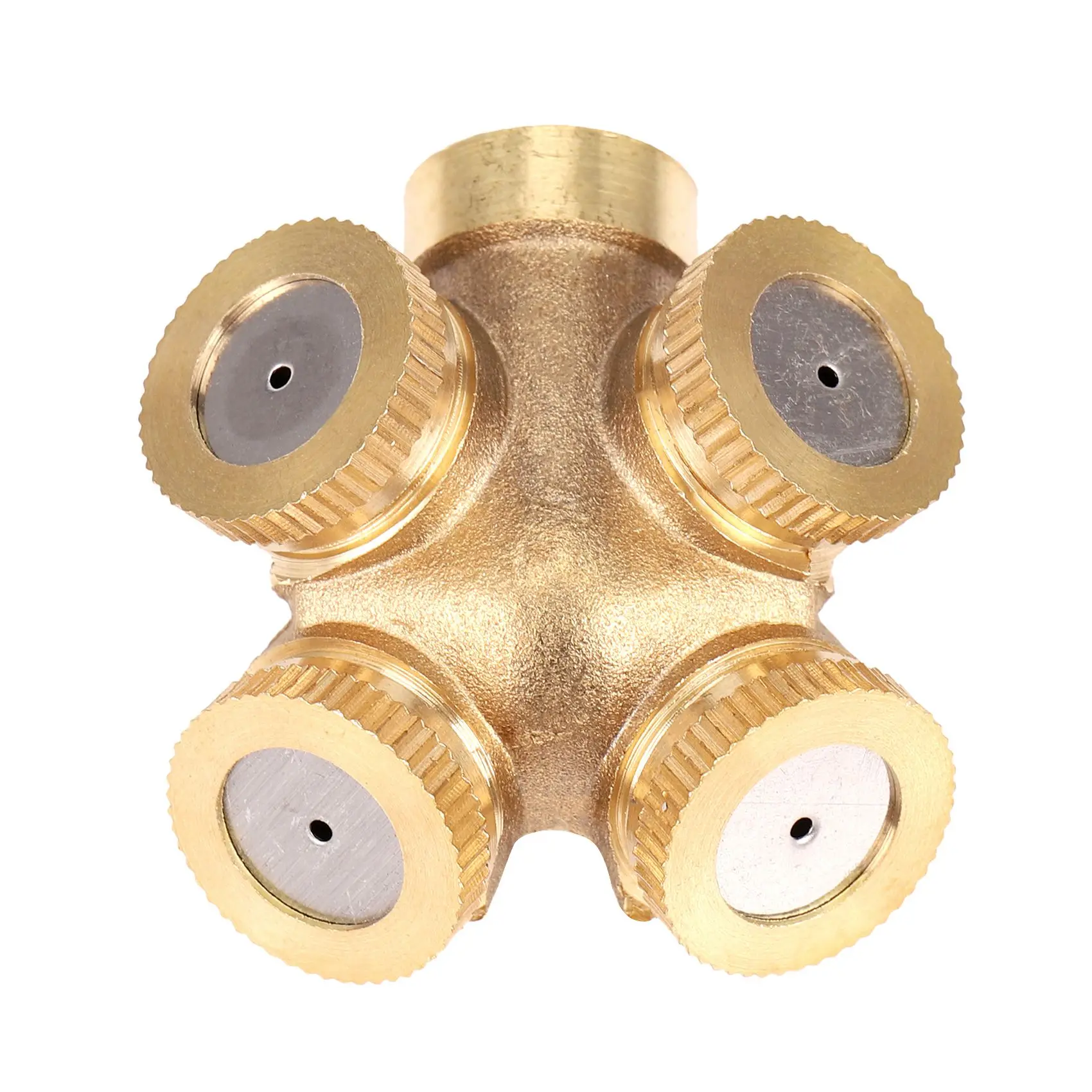 

4 Hole Adjustable Brass Spray Misting Nozzle Garden Sprinkler Irrigation Fitting