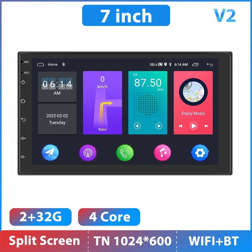 

Podofo Android 11 2 Din Автомобильный Радио стерео Мультимедийный плеер универсальный авто для Volkswagen/Nissan/Kia/Toyota/Bmw/Passat/Toyota/Vw