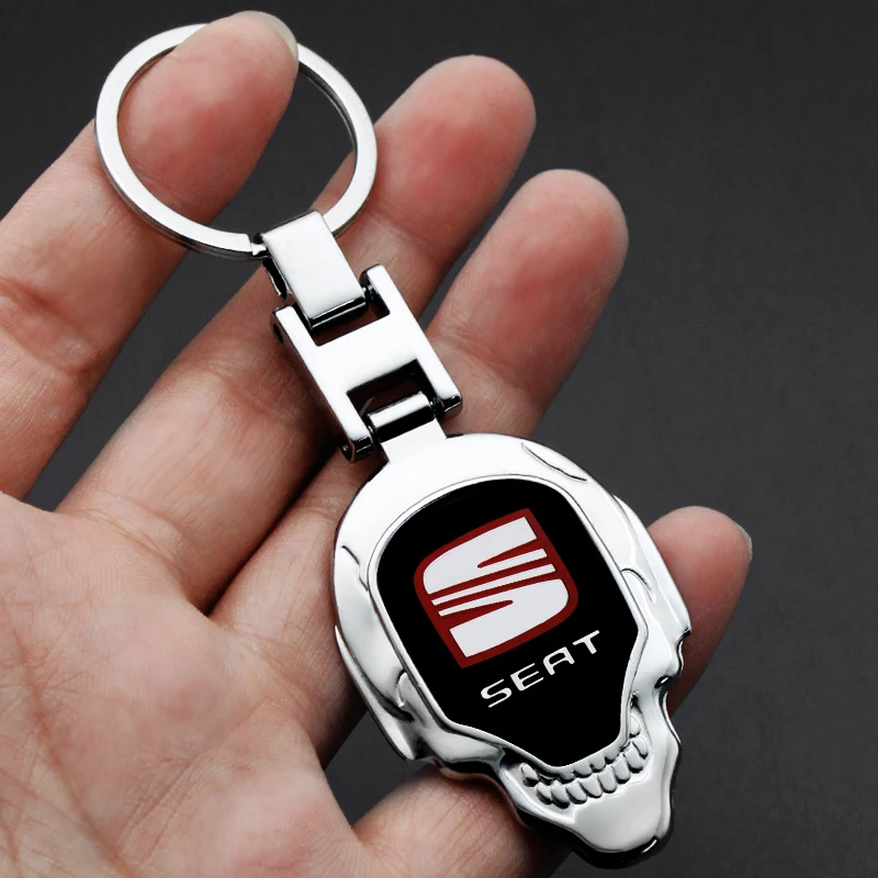 

1pcs 2022 NEW Metal Car Logo Keychain Car Key ring For Seat Cupra Leon mk2 mk3 Ibiza FR+ Altea emblem Car Key Chain Auto Styling